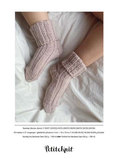 Petite Knit Sunday Socks Junior