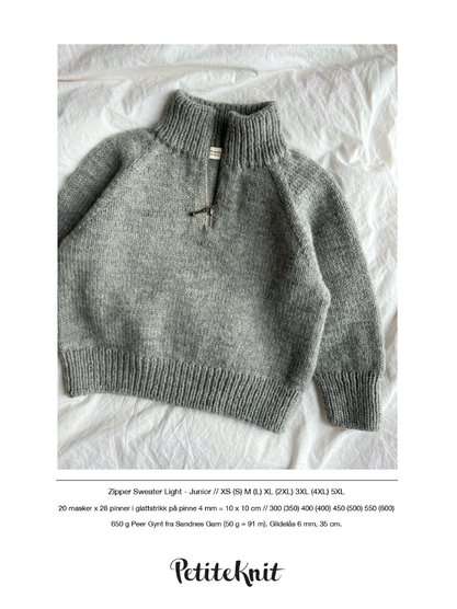 Petite Knit Zipper Sweater Light - Junior