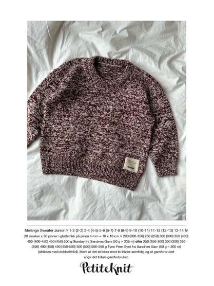 Petite Knit Melange Sweater Junior