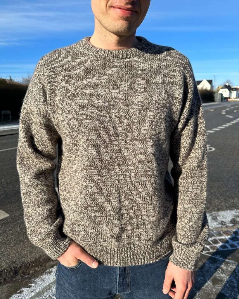Petite Knit Melange Sweater Man