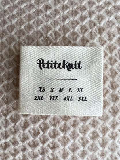 Petite Knit label - XS - 5XL