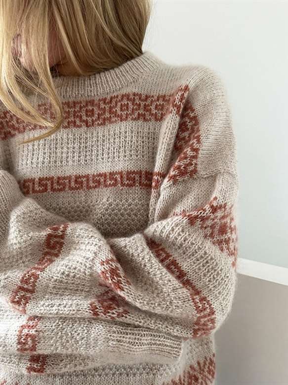le knit Terracotta sweater