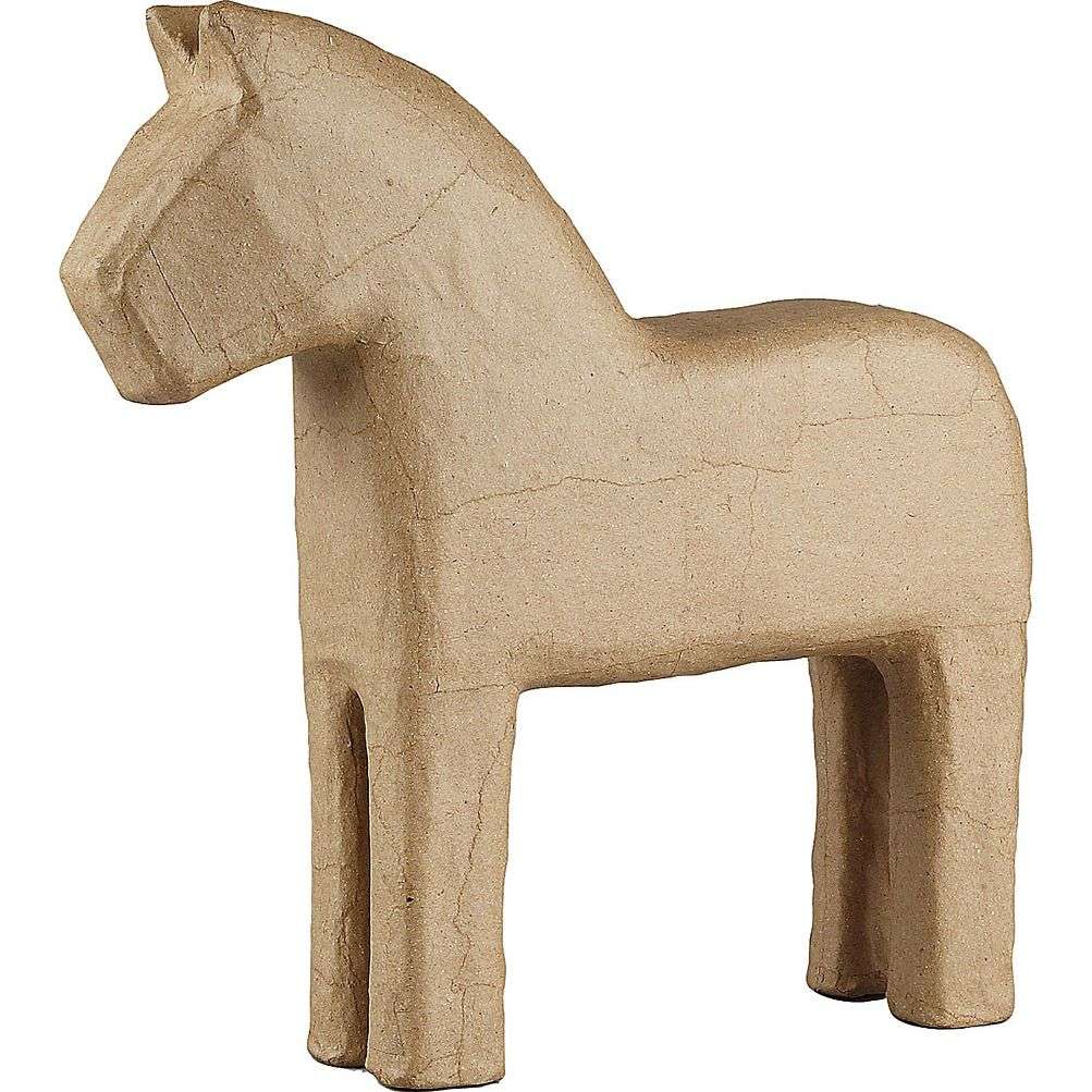 Papp hest - Brun 24,5 cm