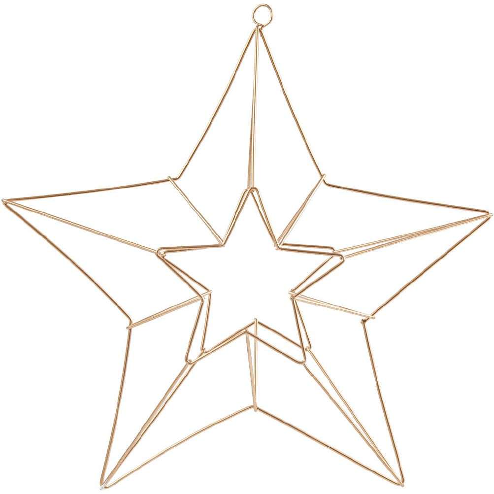 Metalloppheng stjerne - Kobber/brun 34 Cm