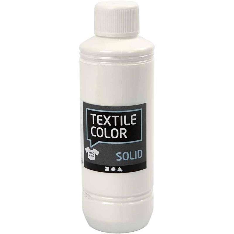 Textile Solid, dekkende - Hvit 250 Ml