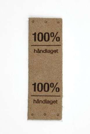 K&G Skinnlapp - 2x6 cm - 100% håndlaget